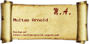 Multas Arnold névjegykártya